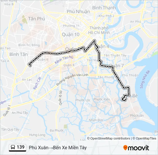 139 Bus Line Map