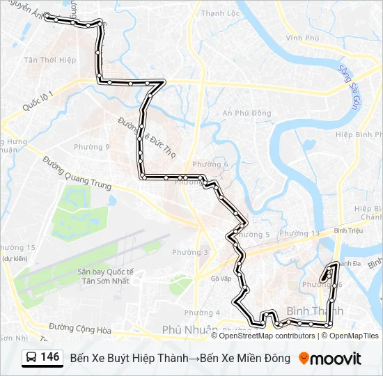 146 Bus Line Map