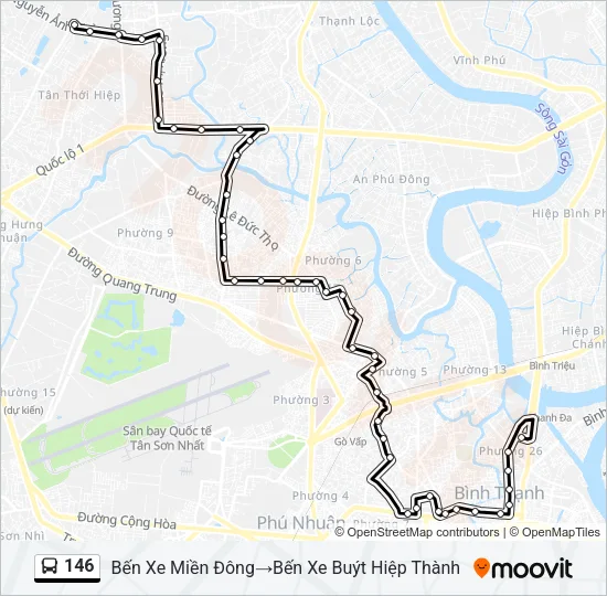 146 Bus Line Map