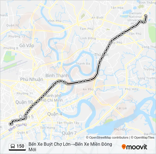 150 Bus Line Map