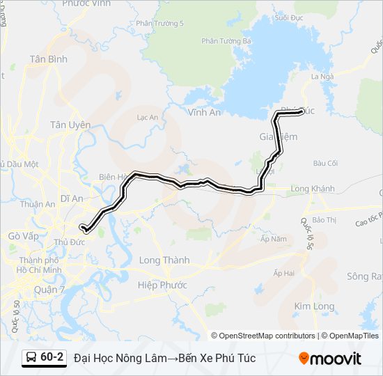 60-2 bus Line Map