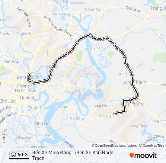 60-3 bus Line Map