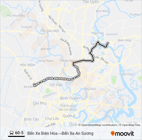 60-5 bus Line Map