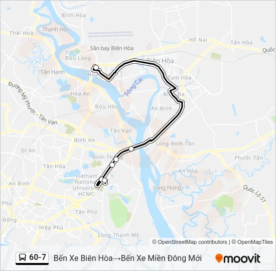 60-7 Bus Line Map