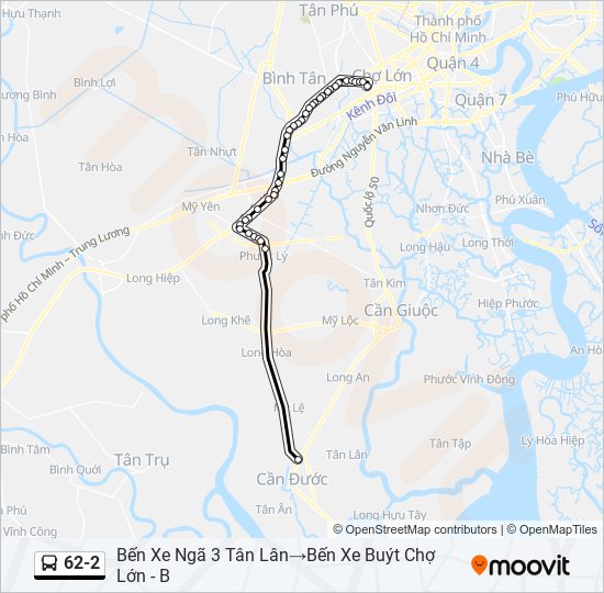 62-2 bus Line Map