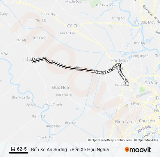 62-5 Bus Line Map