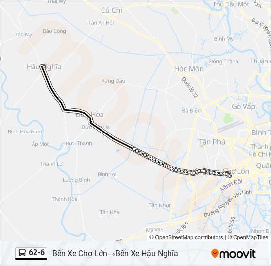 62-6 bus Line Map