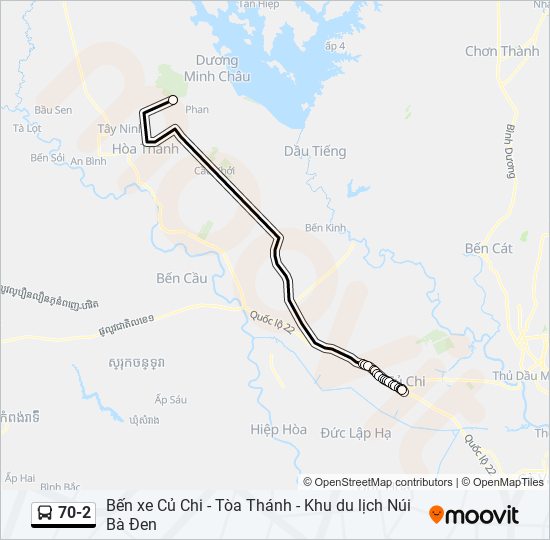 70-2 bus Line Map