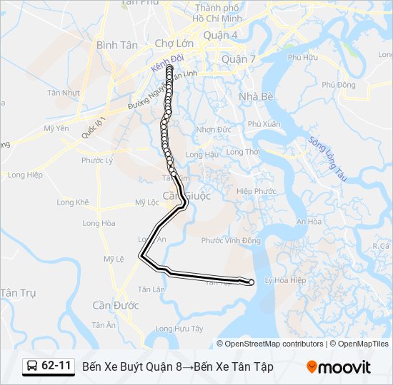 62-11 bus Line Map