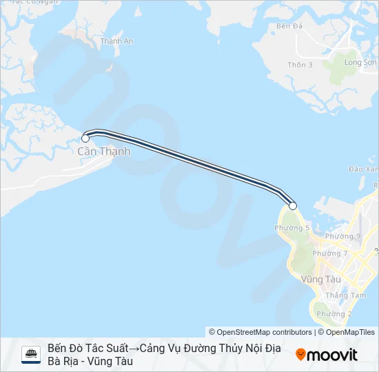 CẦN GIỜ – VŨNG TÀU Ferry Line Map