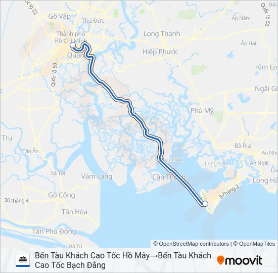 TP.HỒ CHÍ MINH – VŨNG TÀU Ferry Line Map
