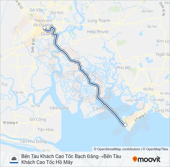 TP.HỒ CHÍ MINH – VŨNG TÀU Ferry Line Map