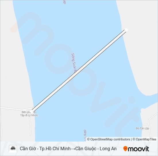 CẦN GIỜ – CẦN GIUỘC ferry Line Map