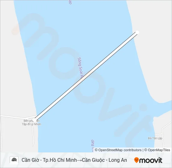 Bản đồ Tuyến CẦN GIỜ – CẦN GIUỘC phà