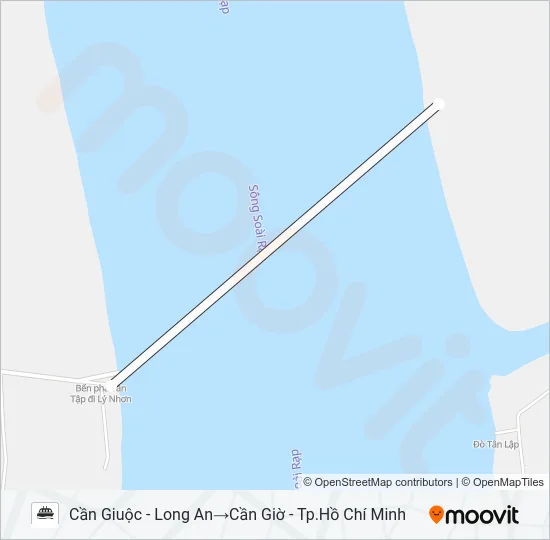 Bản đồ Tuyến CẦN GIỜ – CẦN GIUỘC phà