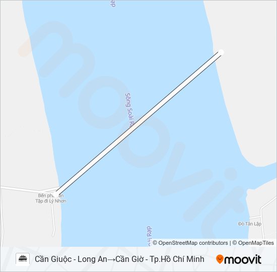 CẦN GIỜ – CẦN GIUỘC ferry Line Map