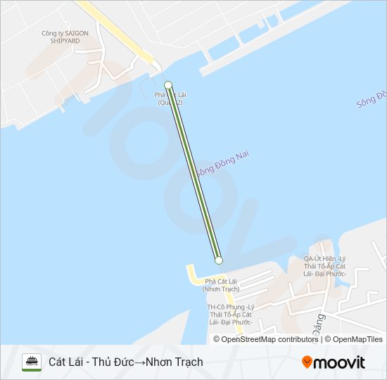 PHÀ CÁT LÁI (CÁT LÁI FERRY) Ferry Line Map