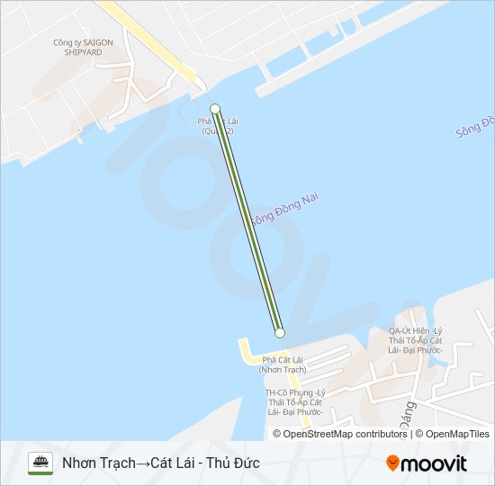 PHÀ CÁT LÁI (CÁT LÁI FERRY) Ferry Line Map
