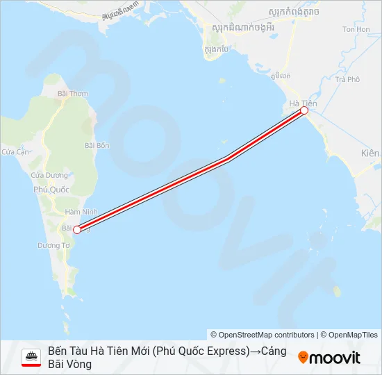 HÀ TIÊN – PHÚ QUỐC Ferry Line Map