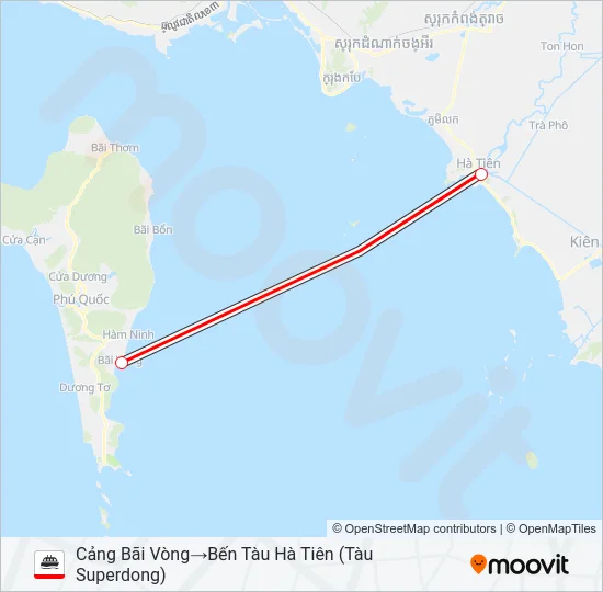HÀ TIÊN – PHÚ QUỐC Ferry Line Map