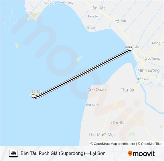 RẠCH GIÁ - LẠI SƠN Ferry Line Map