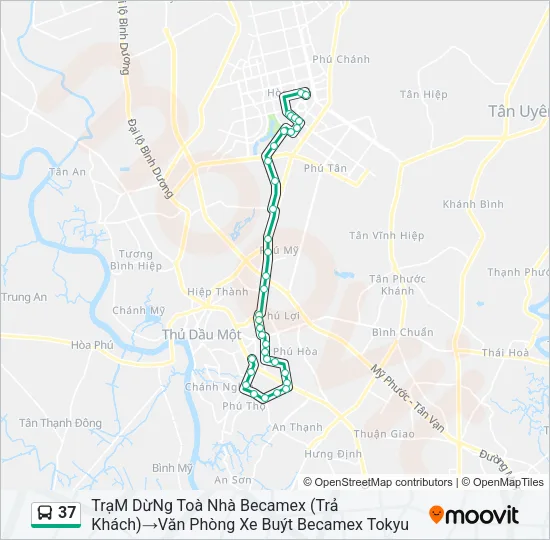 37 Bus Line Map