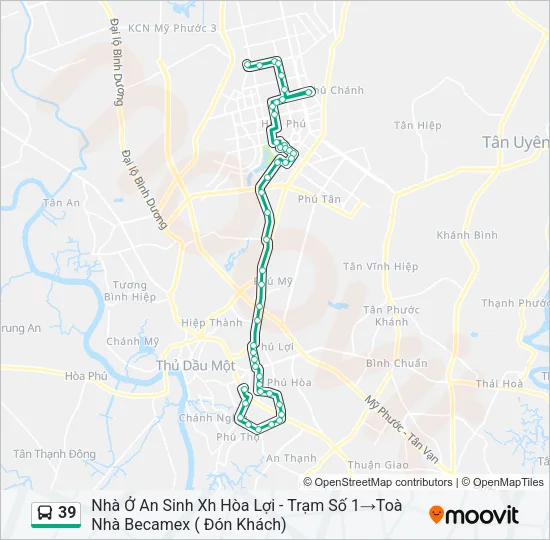39 Bus Line Map