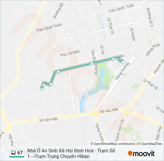 67 Bus Line Map