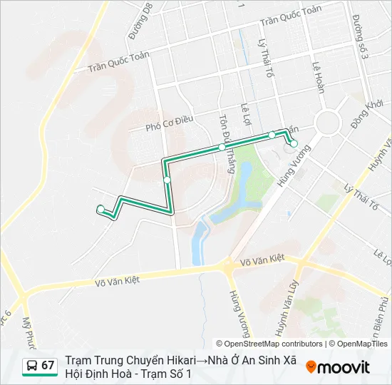 67 Bus Line Map