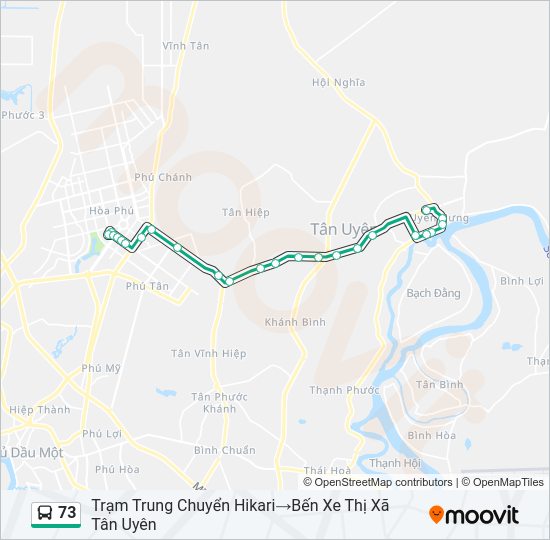 Bản đồ Tuyến 73 xe buýt