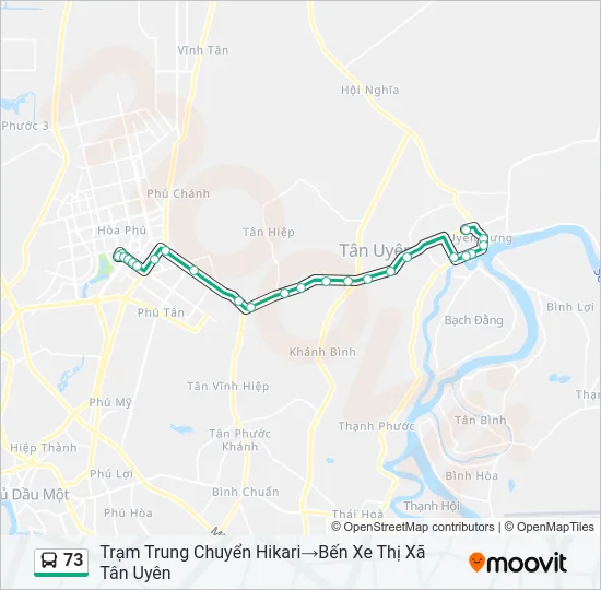 73 Bus Line Map