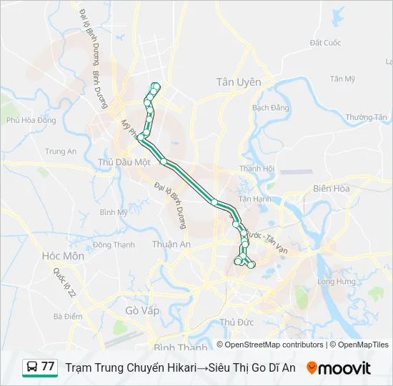 77 Bus Line Map