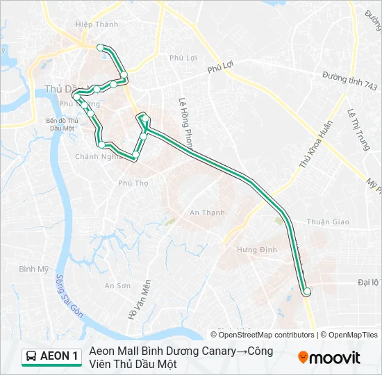 AEON 1 Bus Line Map