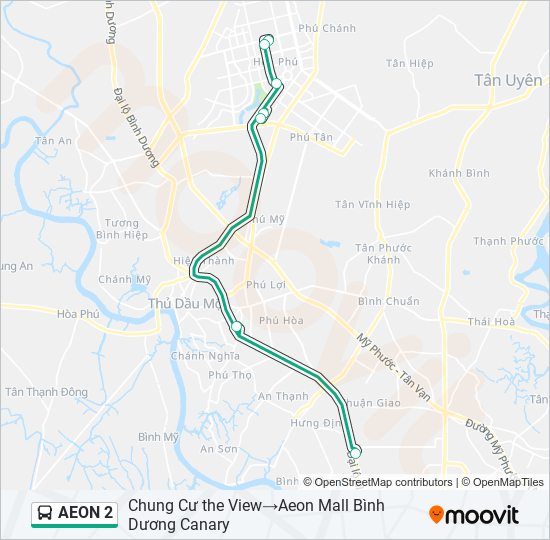 AEON 2 bus Line Map