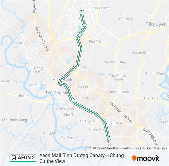 AEON 2 bus Line Map