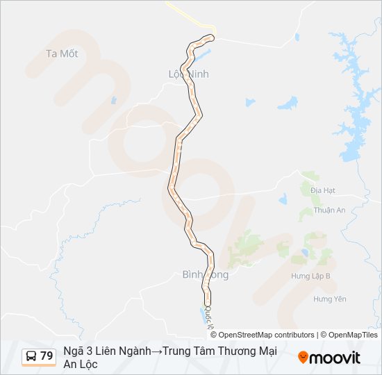 Bản đồ Tuyến 79 xe buýt