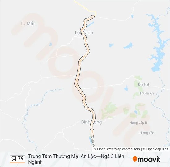 Bản đồ Tuyến 79 xe buýt