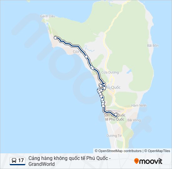 17 bus Line Map