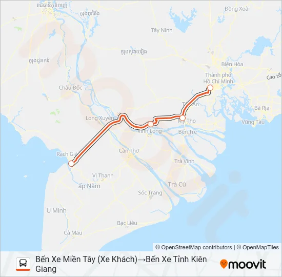 XE KHÁCH (PHƯƠNG TRANG) Bus Line Map