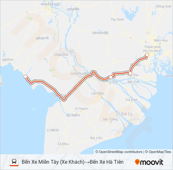 XE KHÁCH (PHƯƠNG TRANG) bus Line Map