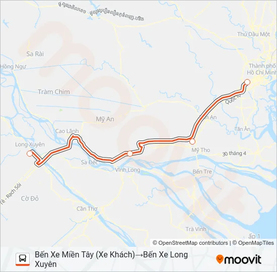 XE KHÁCH (PHƯƠNG TRANG) Bus Line Map