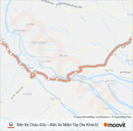 XE KHÁCH (PHƯƠNG TRANG) Bus Line Map