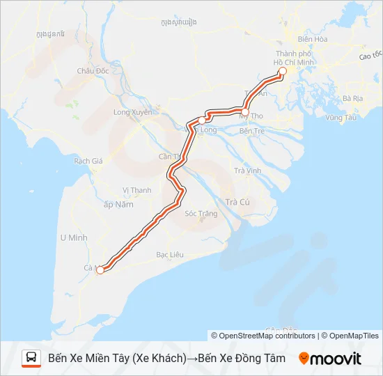 XE KHÁCH (PHƯƠNG TRANG) Bus Line Map