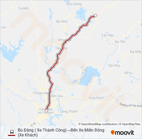 Bản đồ Tuyến XE KHÁCH (THÀNH CÔNG) xe buýt