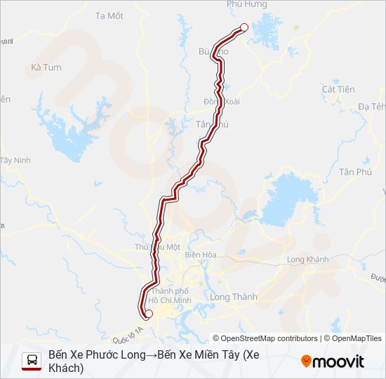 Bản đồ Tuyến XE KHÁCH (THÀNH CÔNG) xe buýt