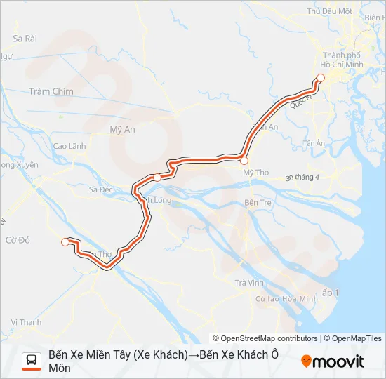 XE KHÁCH (PHƯƠNG TRANG) Bus Line Map