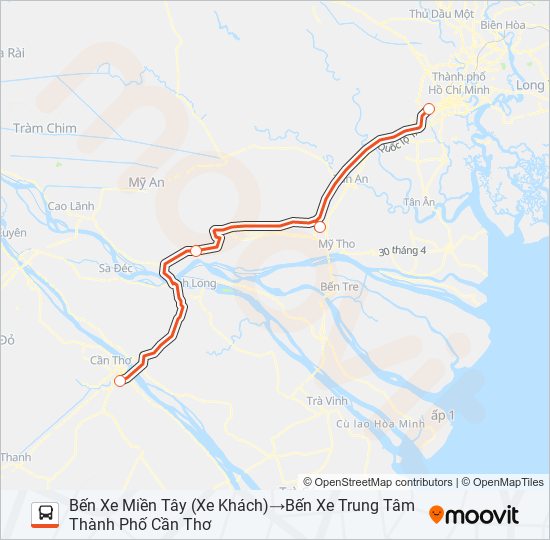 XE KHÁCH (PHƯƠNG TRANG) bus Line Map