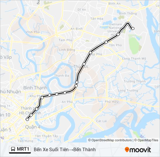 MRT1 bus Line Map