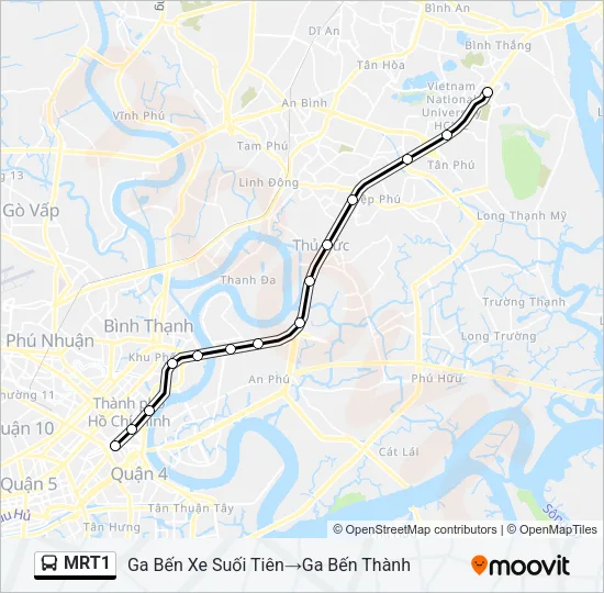 MRT1 Bus Line Map