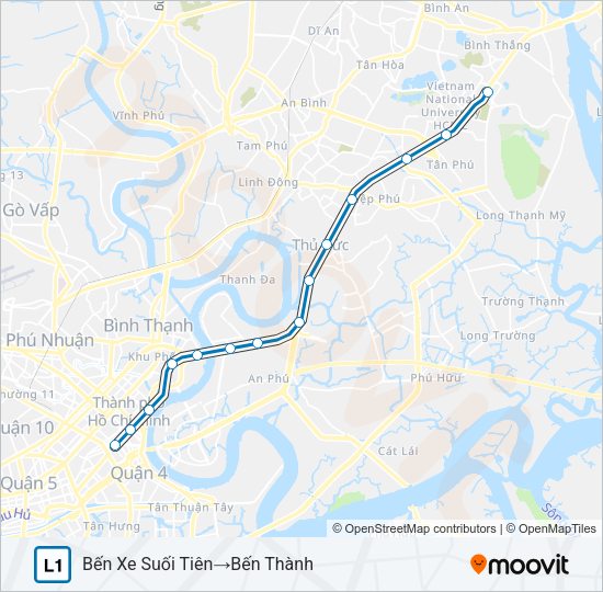 Bản đồ Tuyến 1 